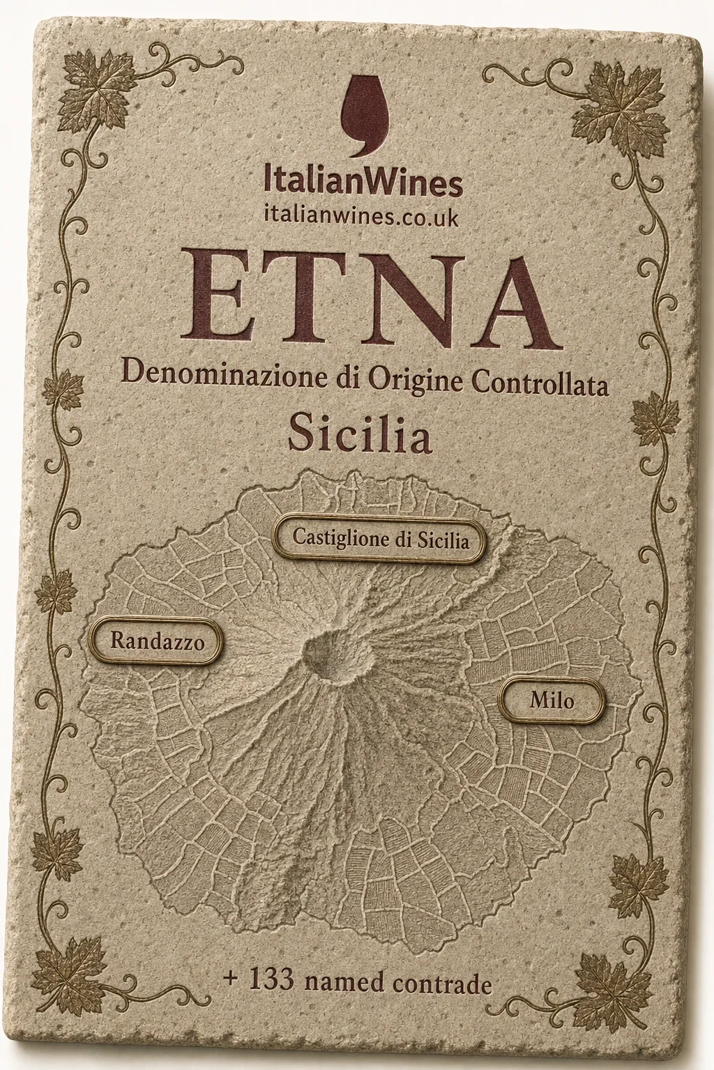Etna DOC sub-zone boundary tile
