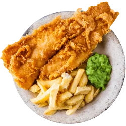 fish and chips from top
