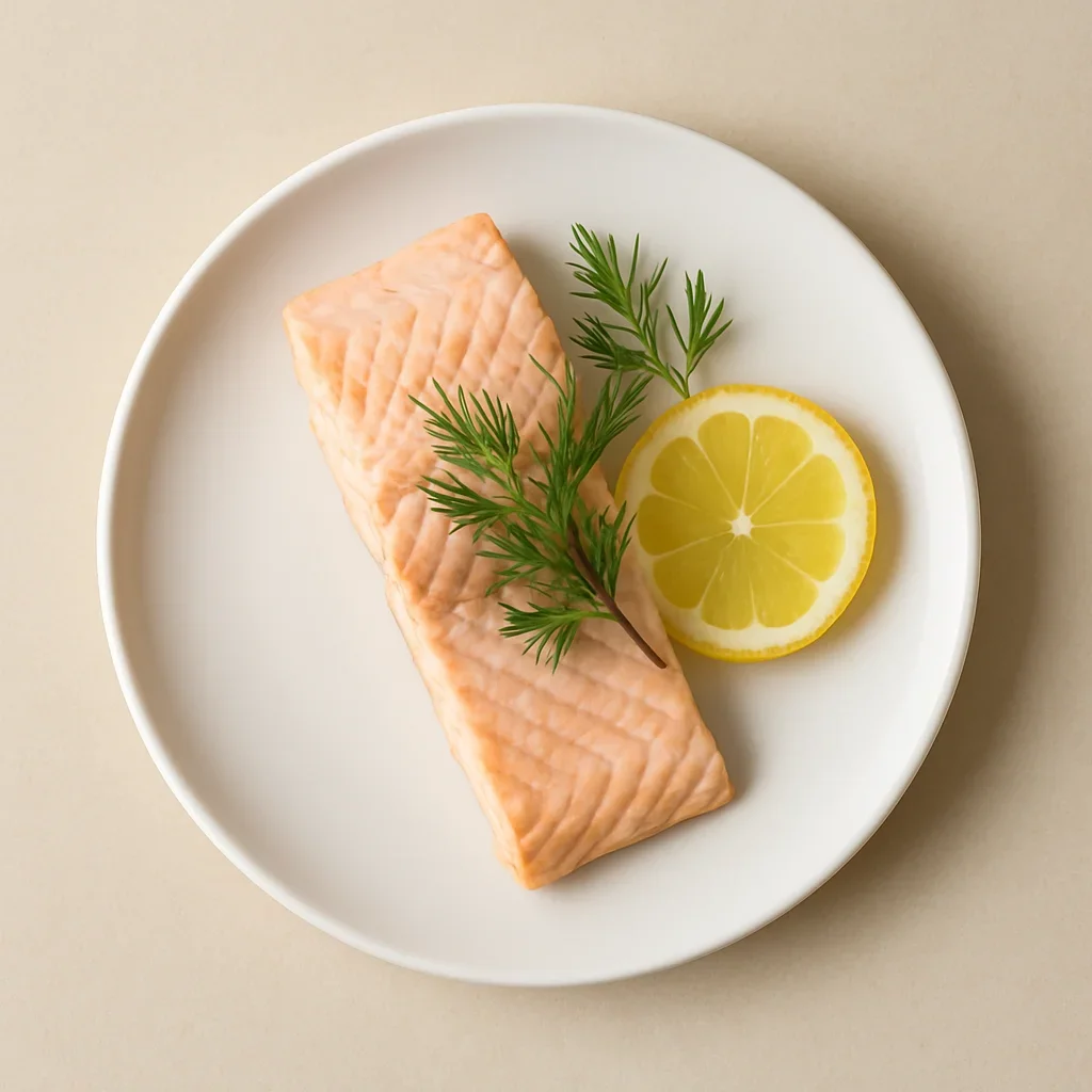 Fish and Seafood section featured plated dish