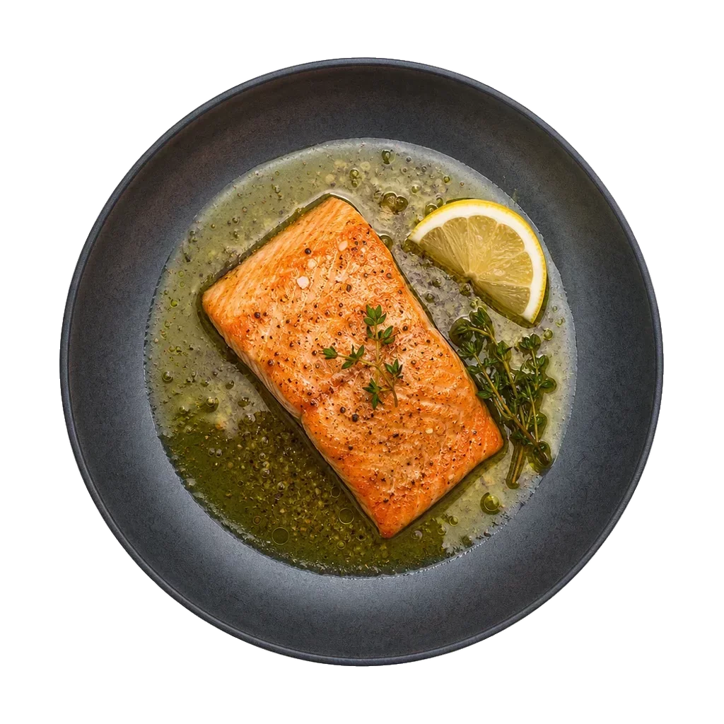 Salmon, plated