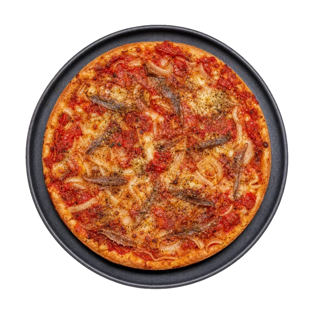 Sfincione, Sicilian Pizza, plated