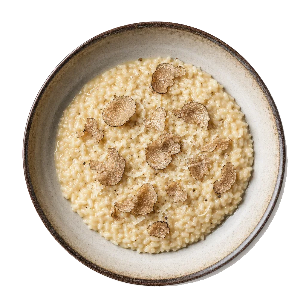 Truffle risotto, plated