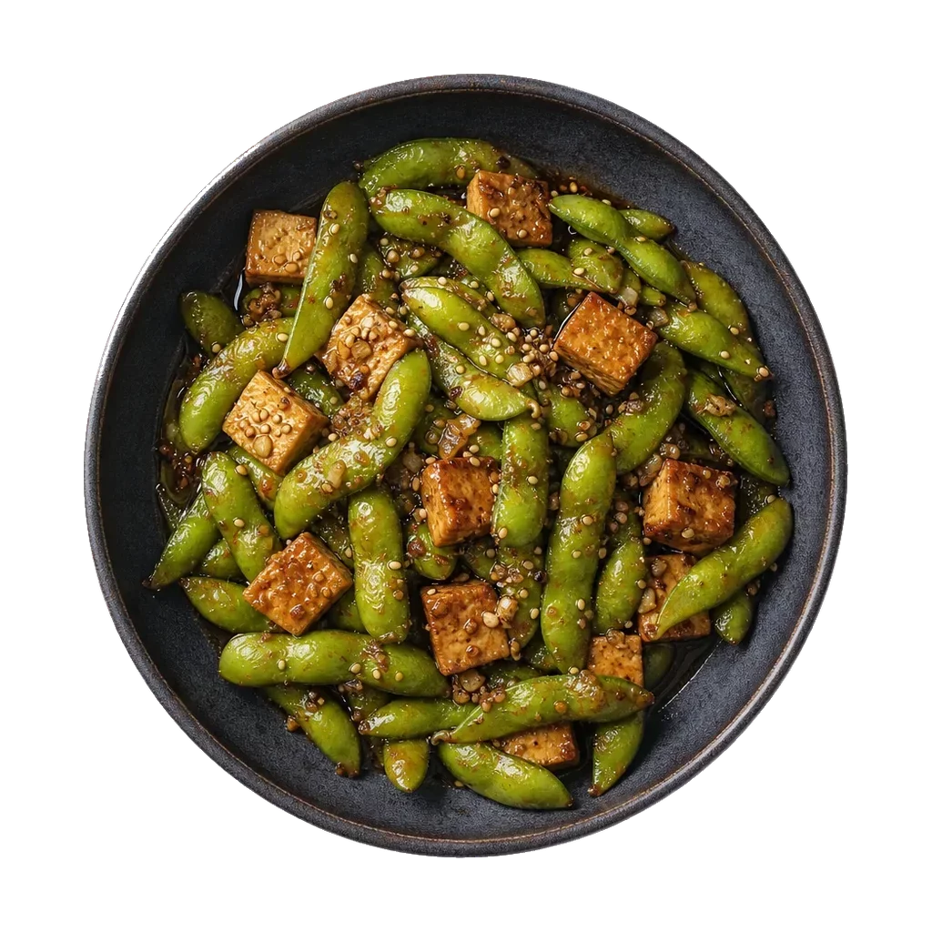 Edamame, plated