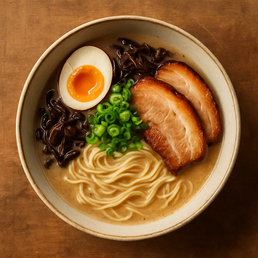 Tonkotsu ramen, canonical dish of the Ramen & Noodle Soups section