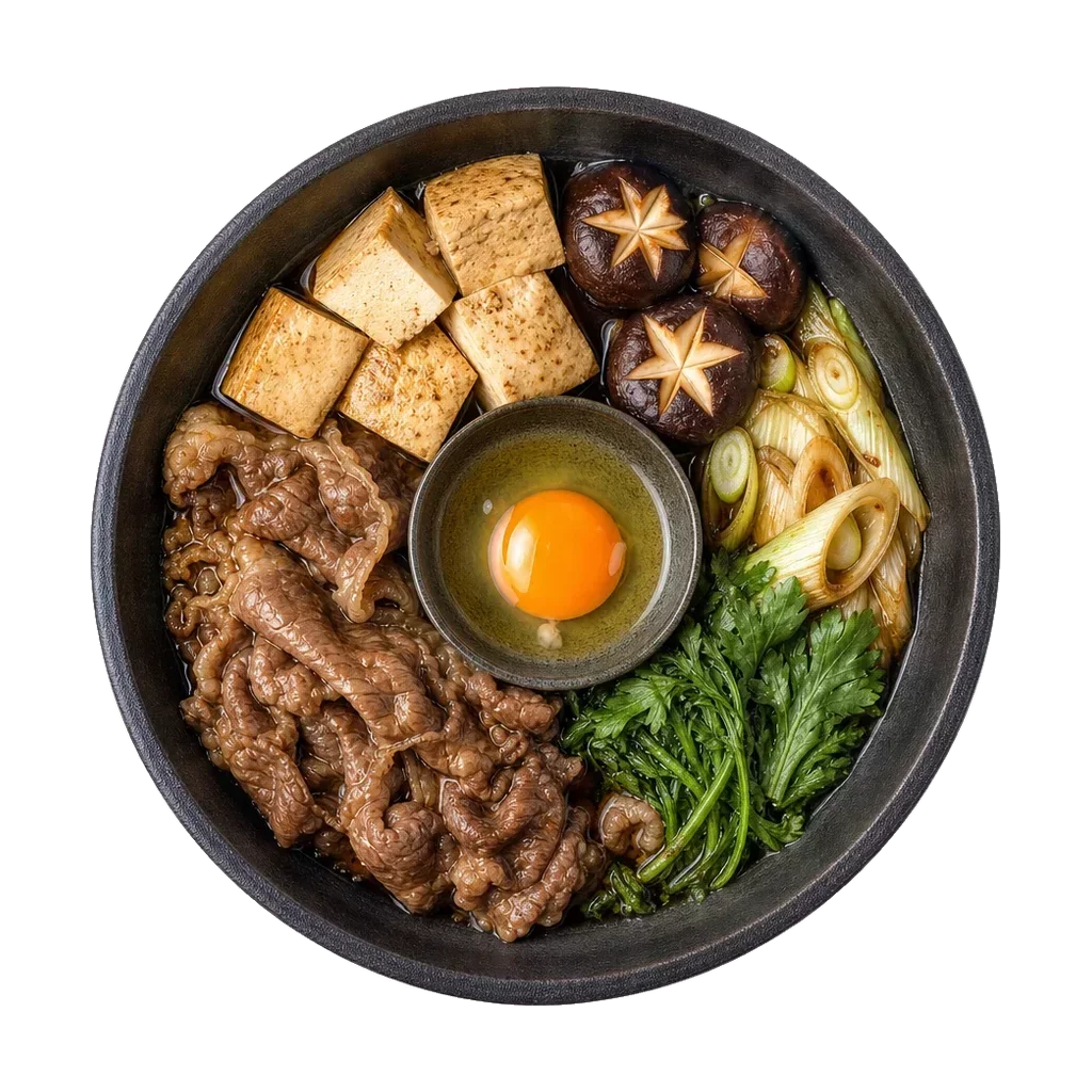 Sukiyaki, plated