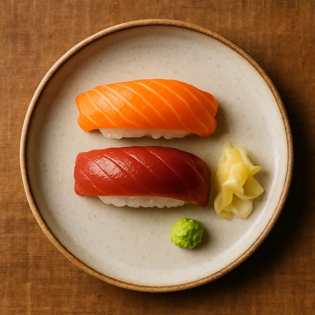 Nigiri sushi as canonical Sushi & Sashimi section dish