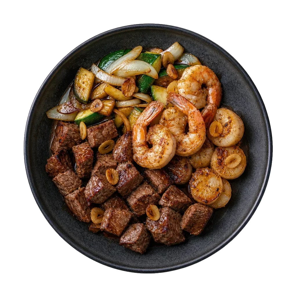 Teppanyaki, plated