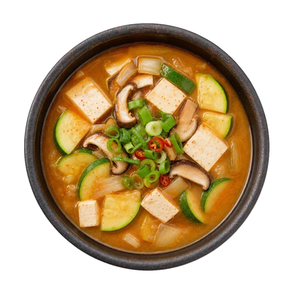 Doenjang jjigae, plated
