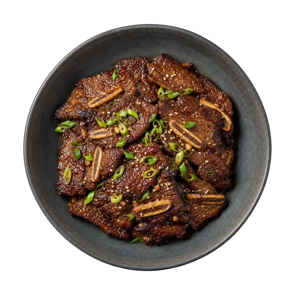 Galbi, plated