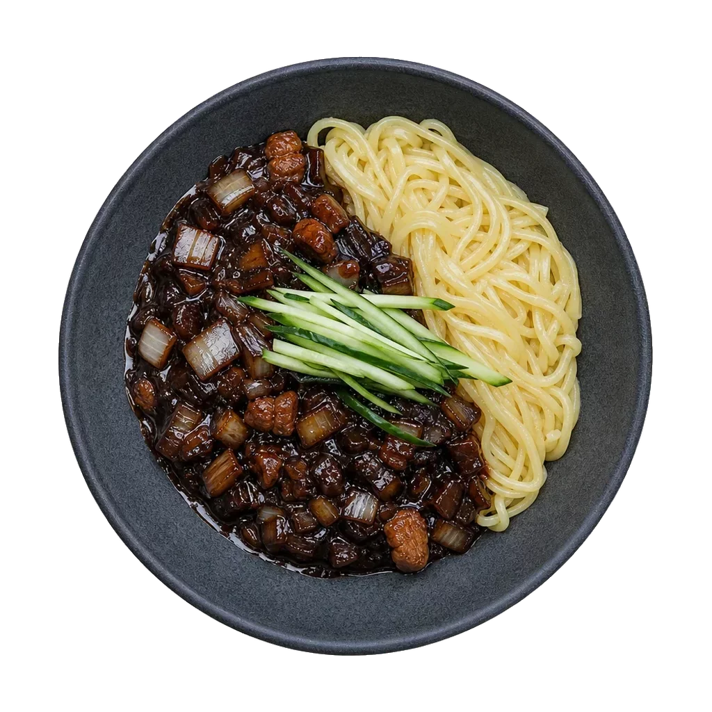 Jajangmyeon, plated