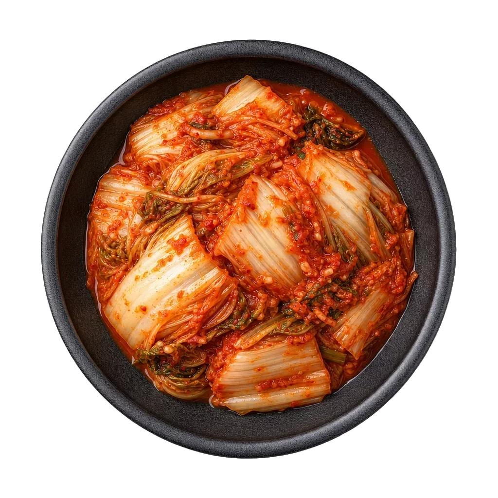 Kimchi, plated