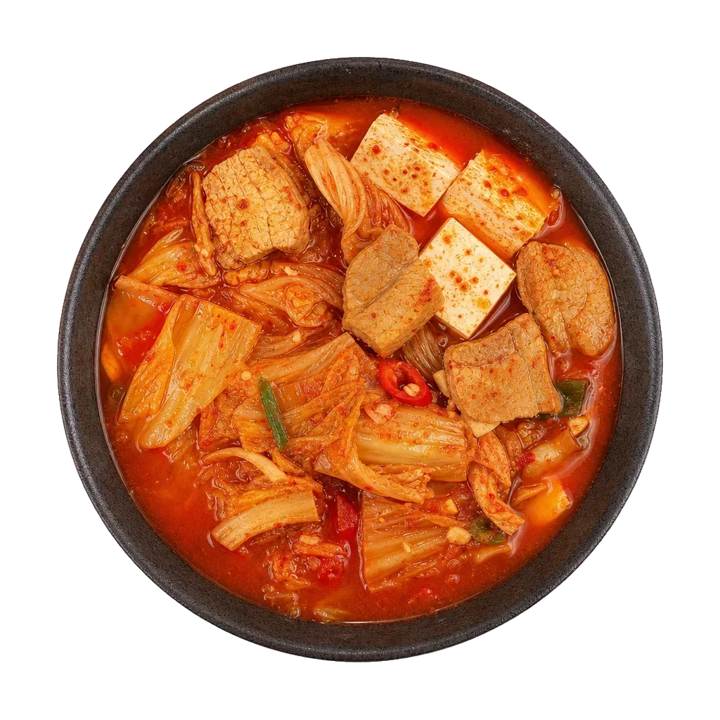 Kimchi jjigae, plated