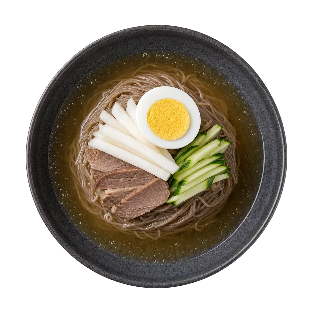 Naengmyeon, plated