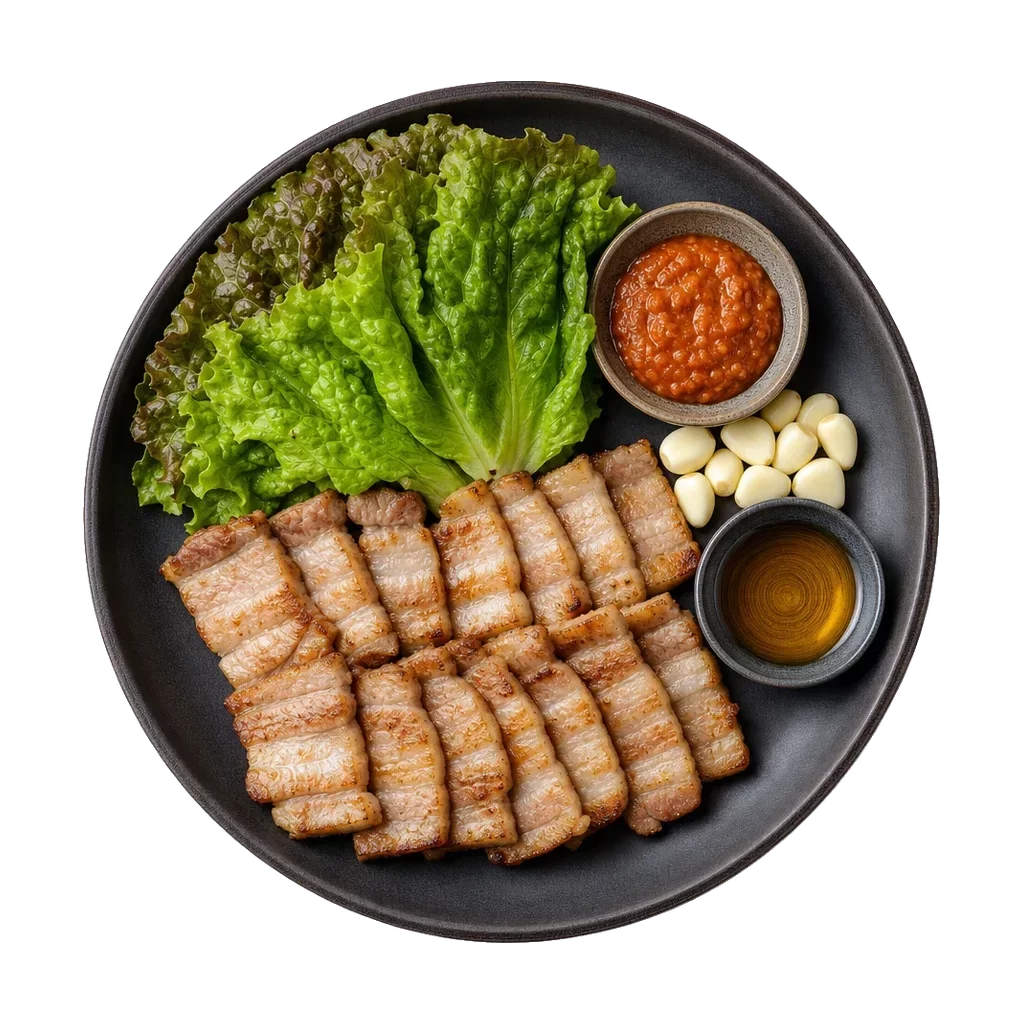 Samgyeopsal, plated