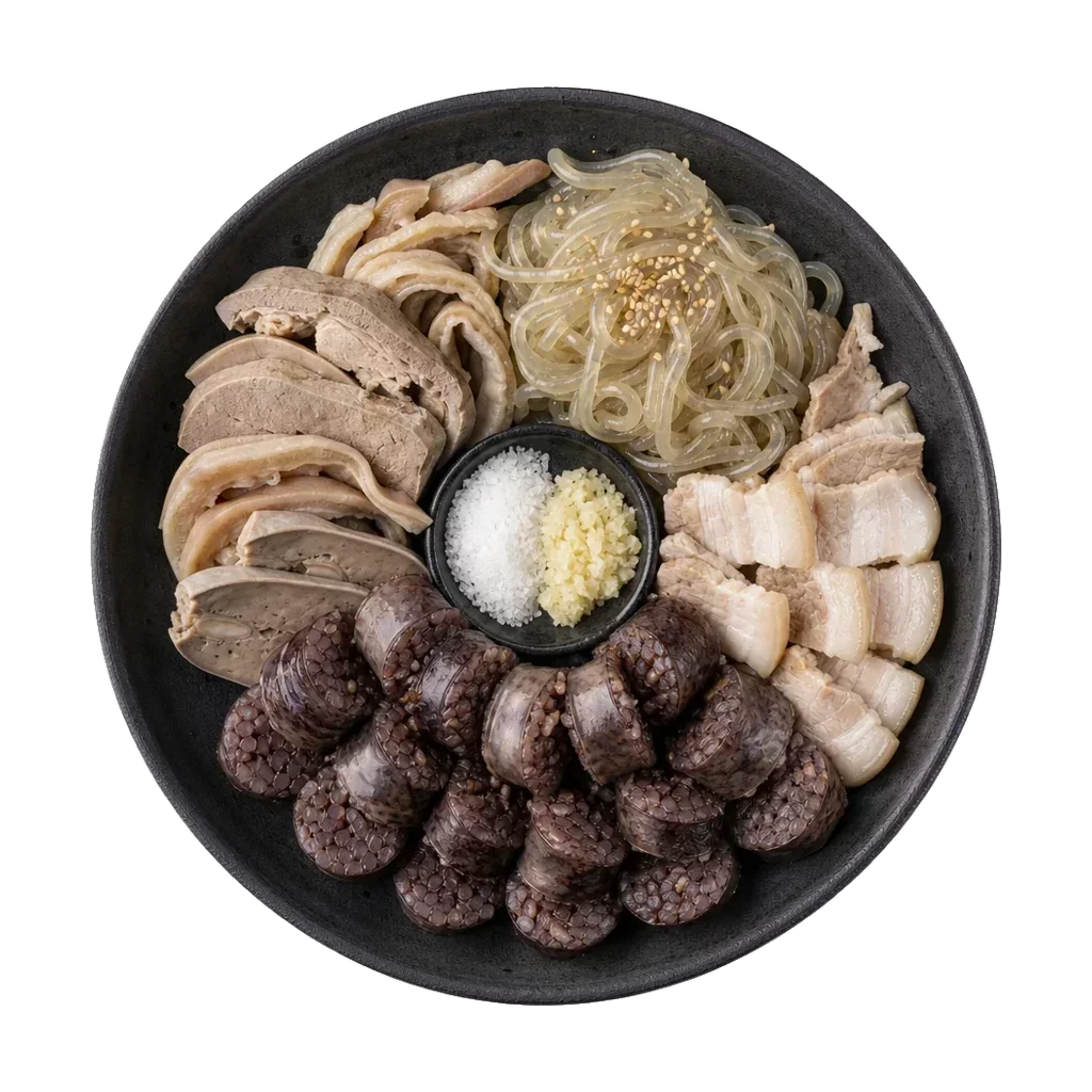 Soondae, plated
