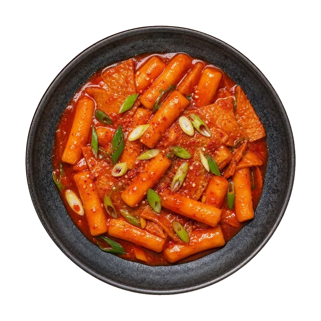 Tteokbokki, plated
