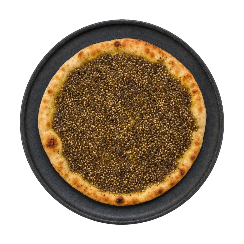 Manakish Zaatar, plated