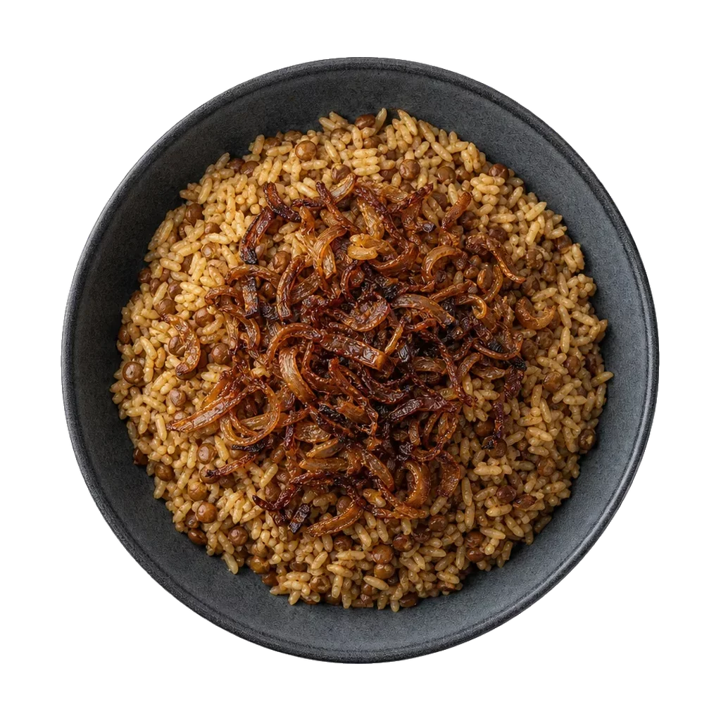 Mujadara, plated