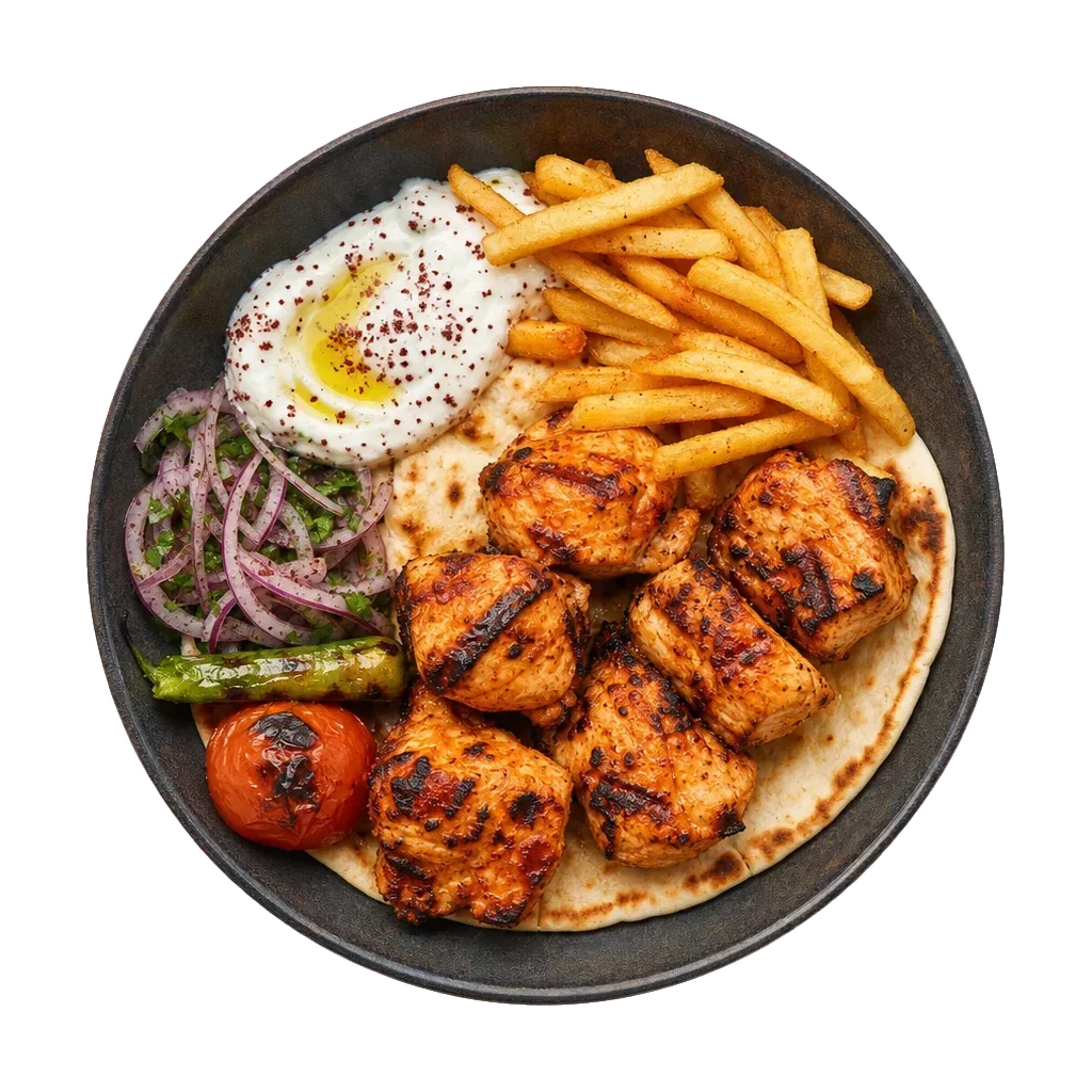 Shish Taouk, plated