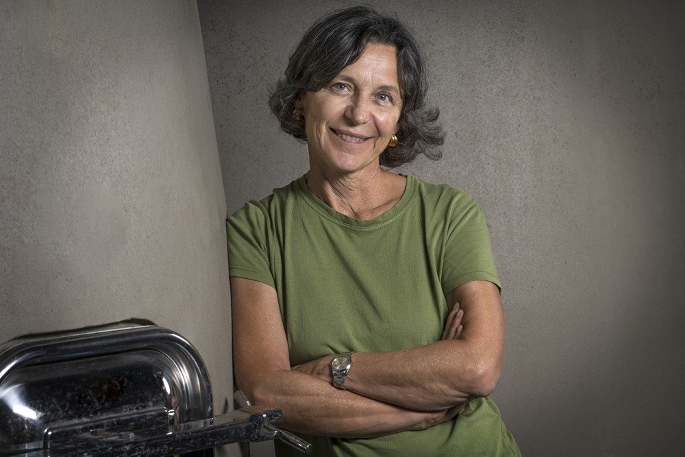 Matilde Poggi, owner and winemaker of Le Fraghe, in the cellar