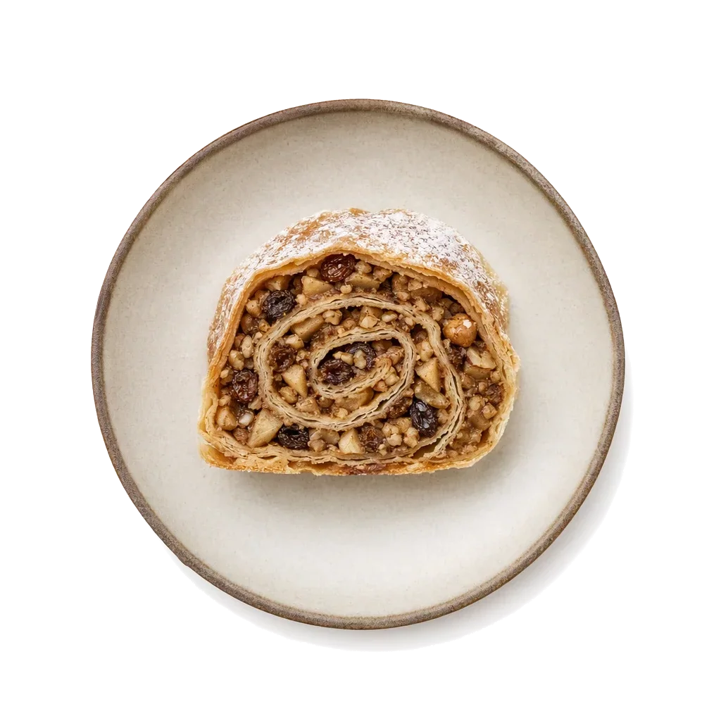 Rocciata on stoneware bowl with Apple, Butter, Cinnamon