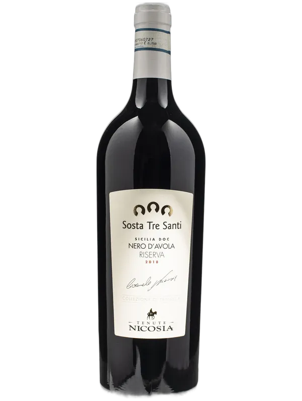Nicosia Sicilia Nero d'Avola DOC Sosta Tre Santi Riserva Tenute Nicosia 2018
