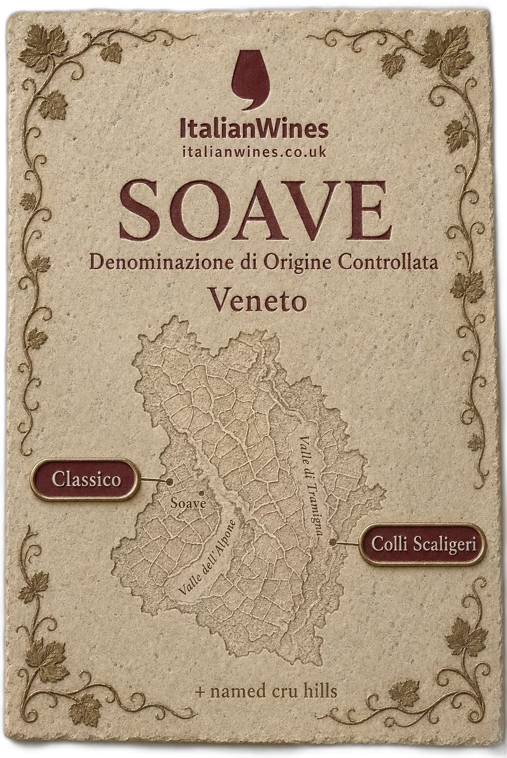 Soave DOC sub-zone boundary tile