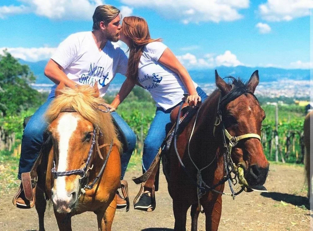 Horseback riding in the vineyard at Sorrentino