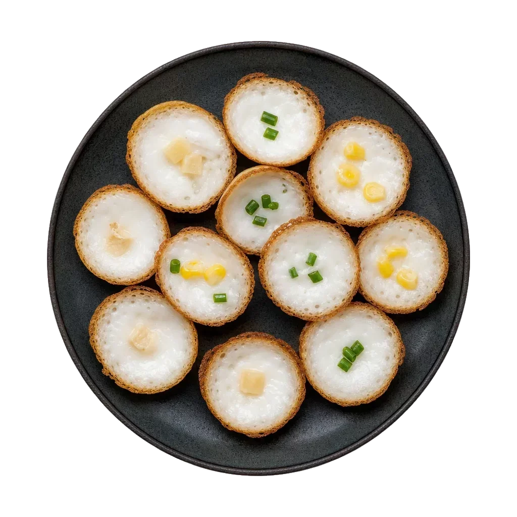 Khanom Krok, plated