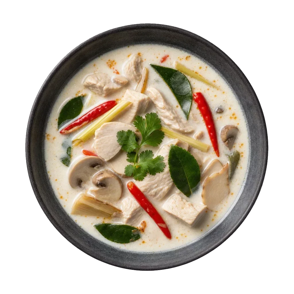 Tom kha gai, plated