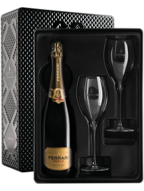 Ferrari Tin box Prestige Trento DOC Brut Perl&eacute; 2019