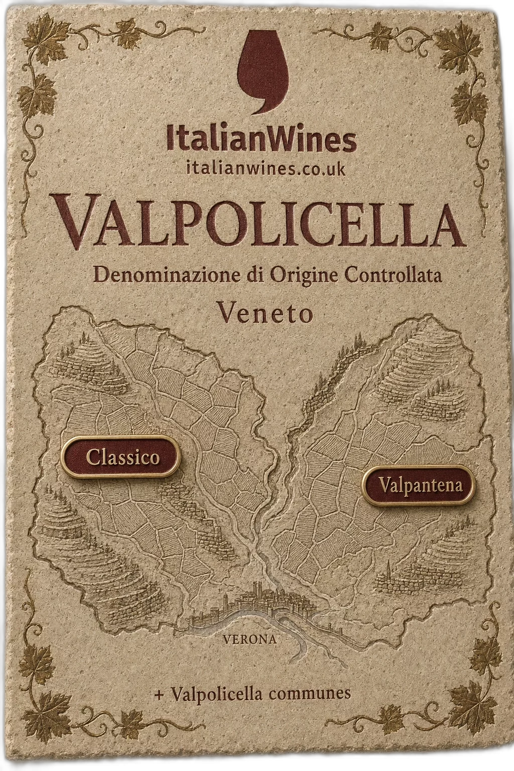 Valpolicella DOC sub-zone boundary tile
