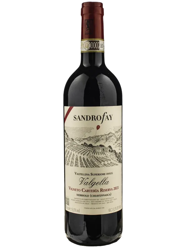 Valtellina Superiore Valgella Riserva DOCG Carteria Nebbiolo Sandro Fay